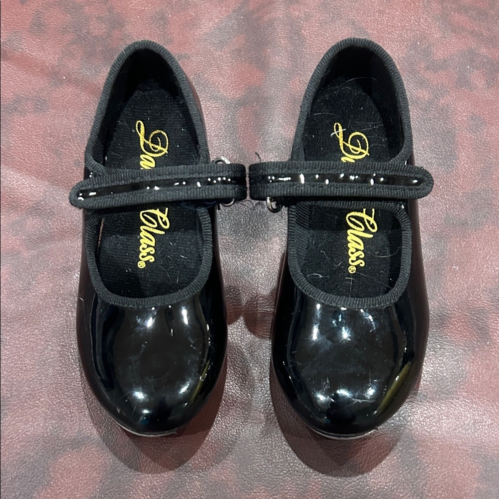 Dance Class Glossy Black Kids Dress Shoes